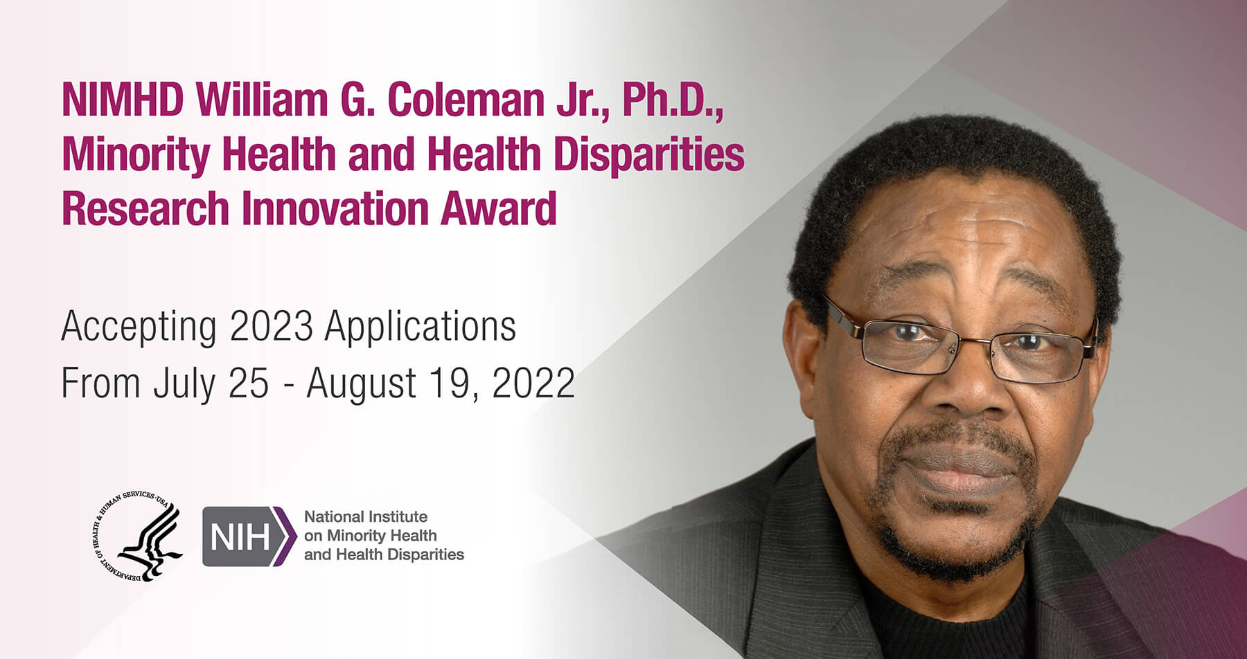 2023 NIMHD William G. Coleman Jr., Ph.D., Minority Health and Health Disparities Research Innovation Award - Apply by August 19, 2022