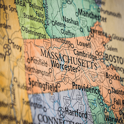 Partial map of Massachusetts